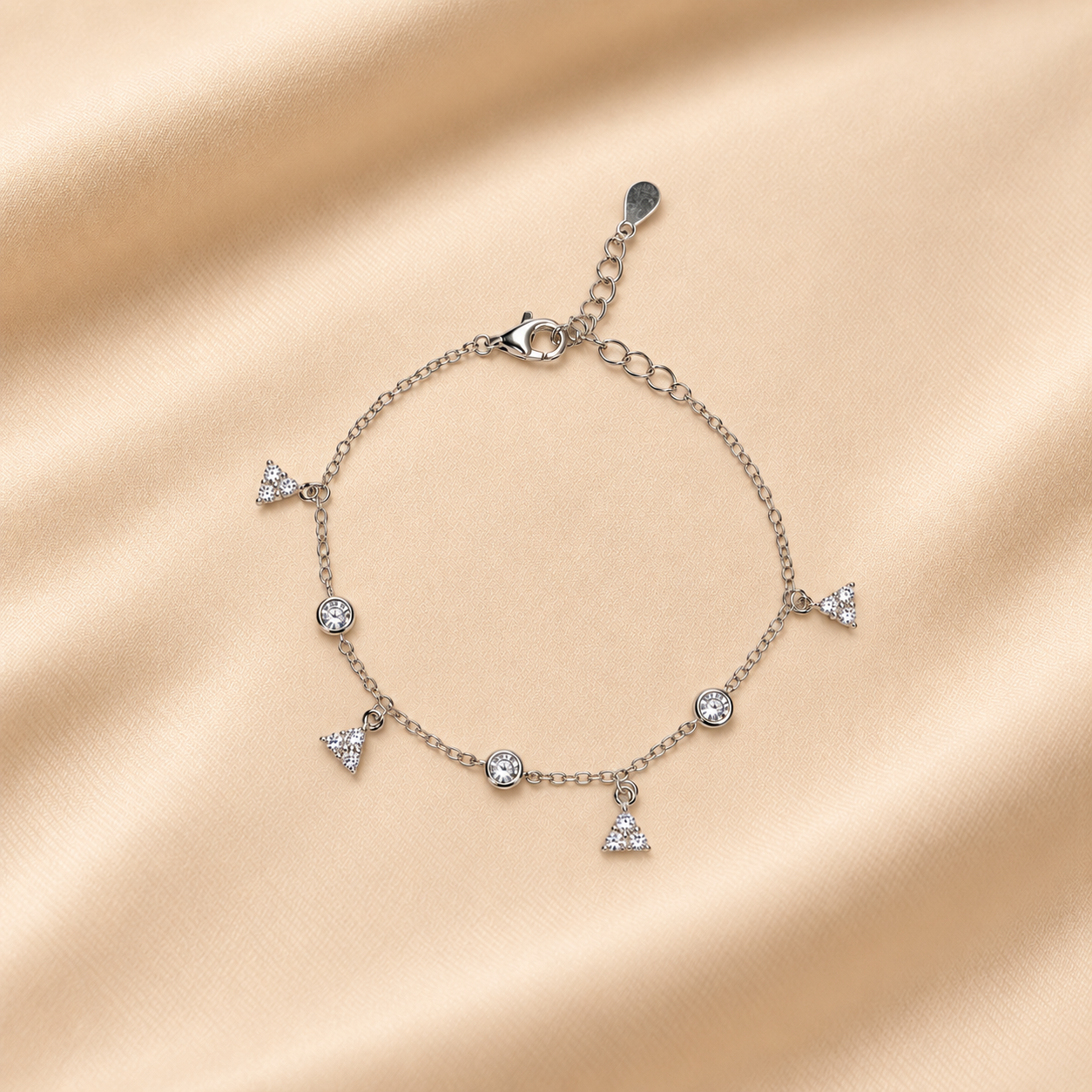 Triangle Charm Tennis Bracelet