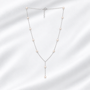 Drop Stringed Pearl Necklace