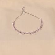 Free Size light pink tennis bracelet of her