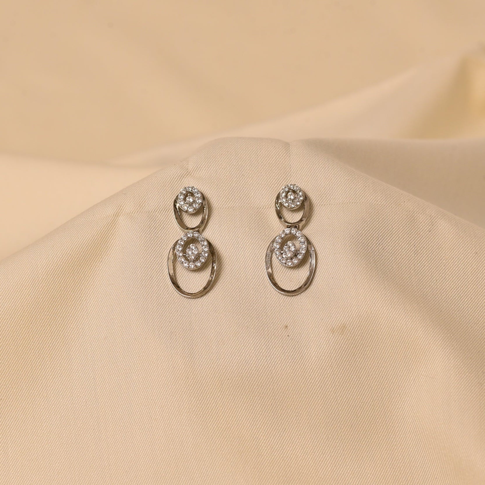 Buy Silver Necklace Set online  in Diamond-like stone by Elyta