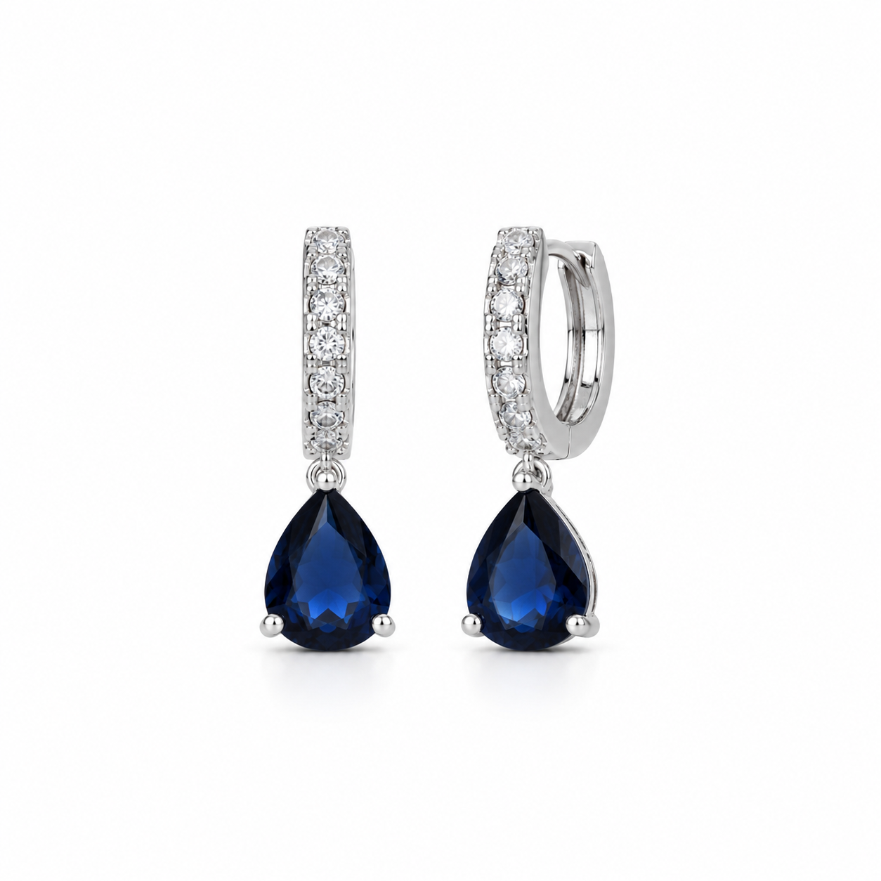 Simple Drop Hoops - Blue