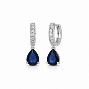 Simple Drop Hoops - Blue