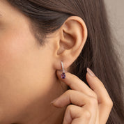 Simple Drop Hoops - Purple