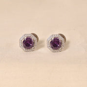 Polygon Earrings - Purple