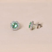 Polygon Earrings - Green