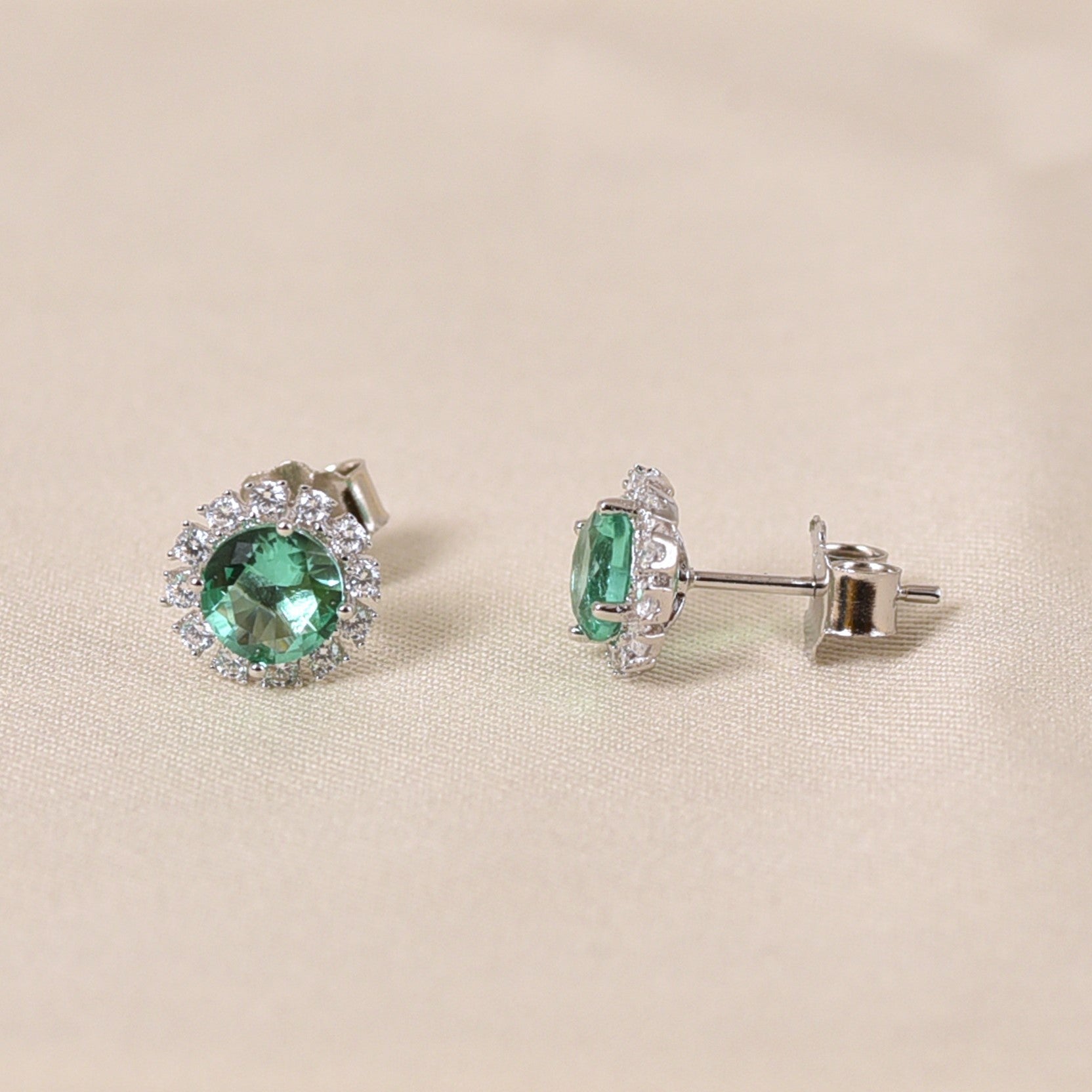 Zinnia Studs - Green