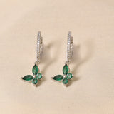 Ringlet Butterfly Earrings - Green
