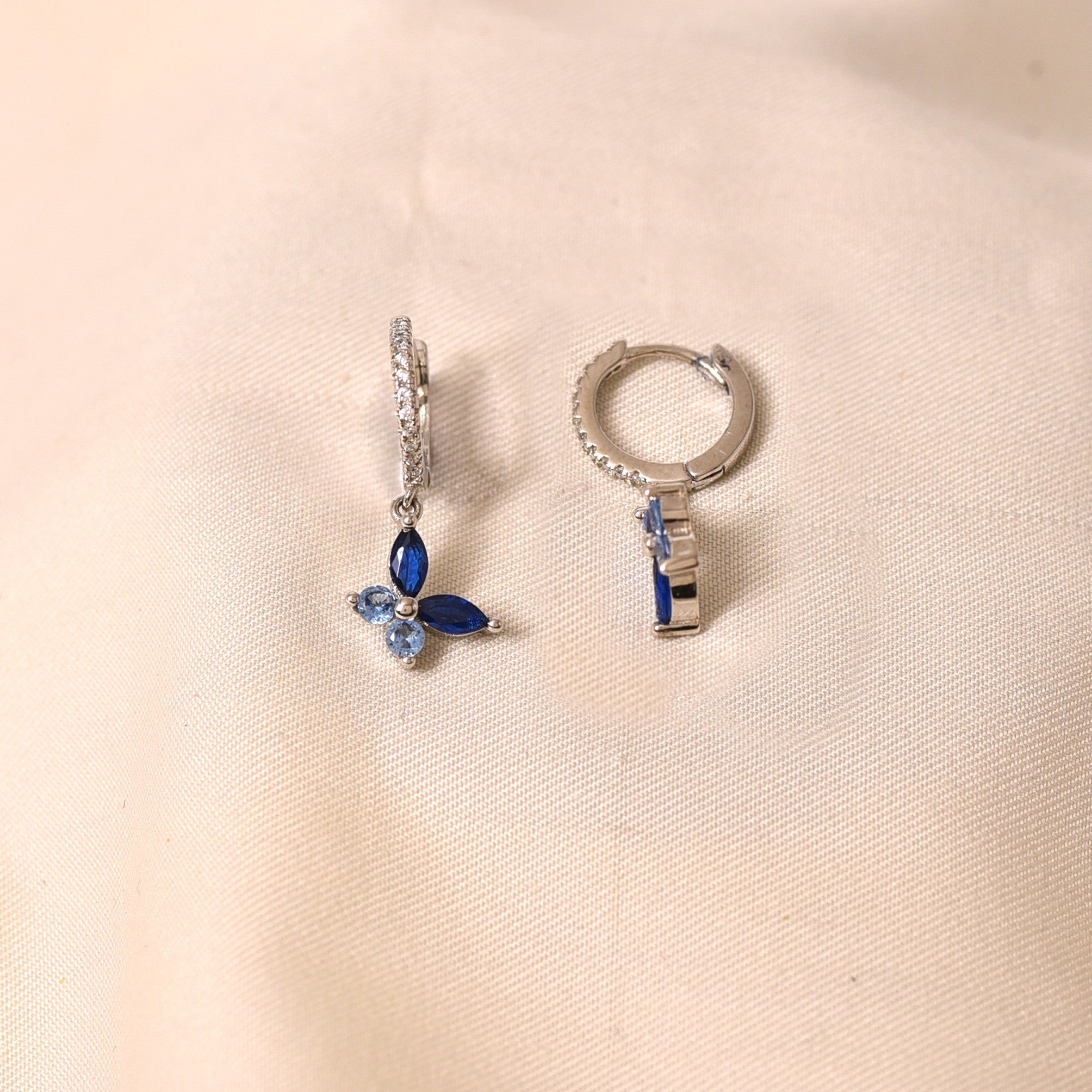 Ringlet Butterfly Earrings- Blue