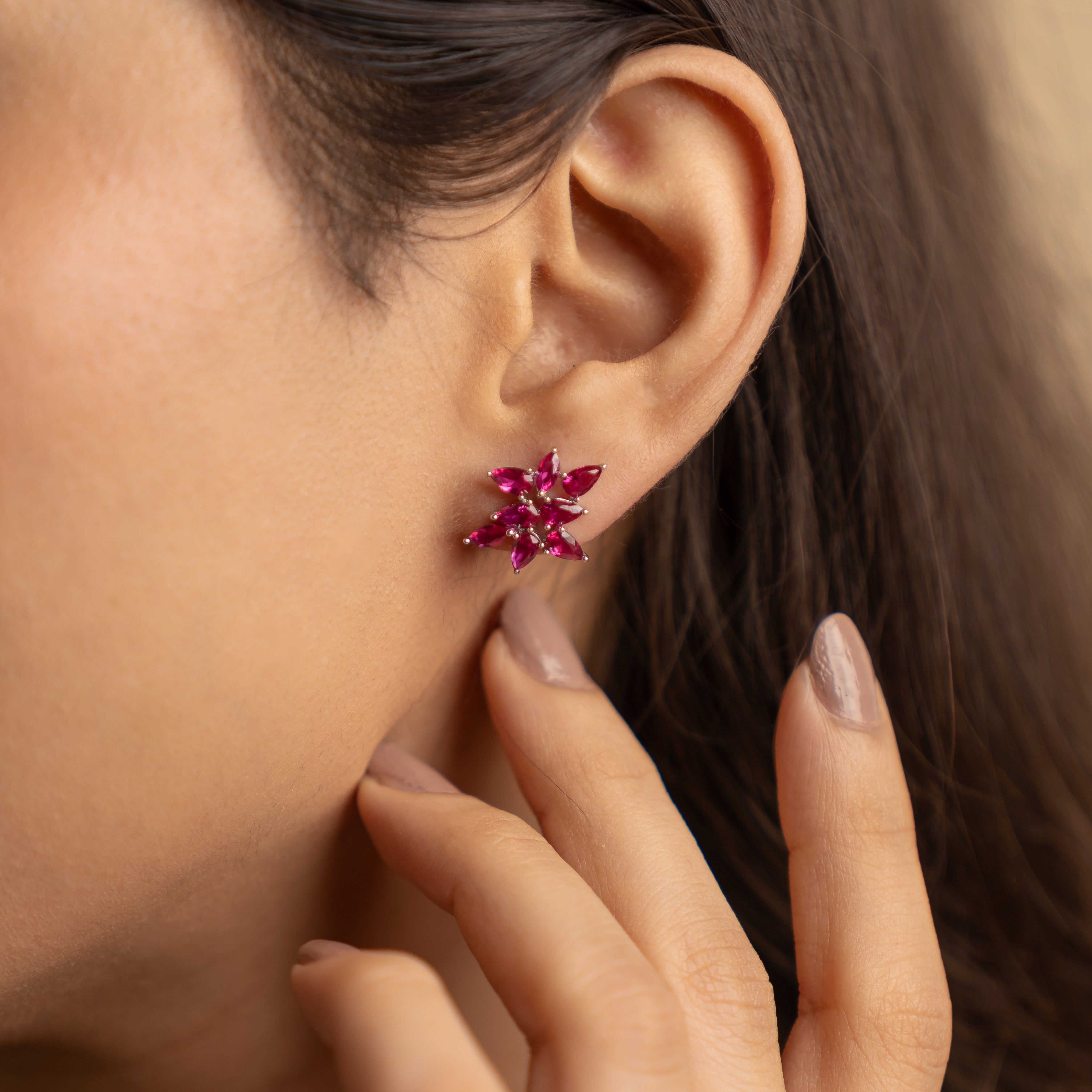 Marigold Mini Earrings - Pink
