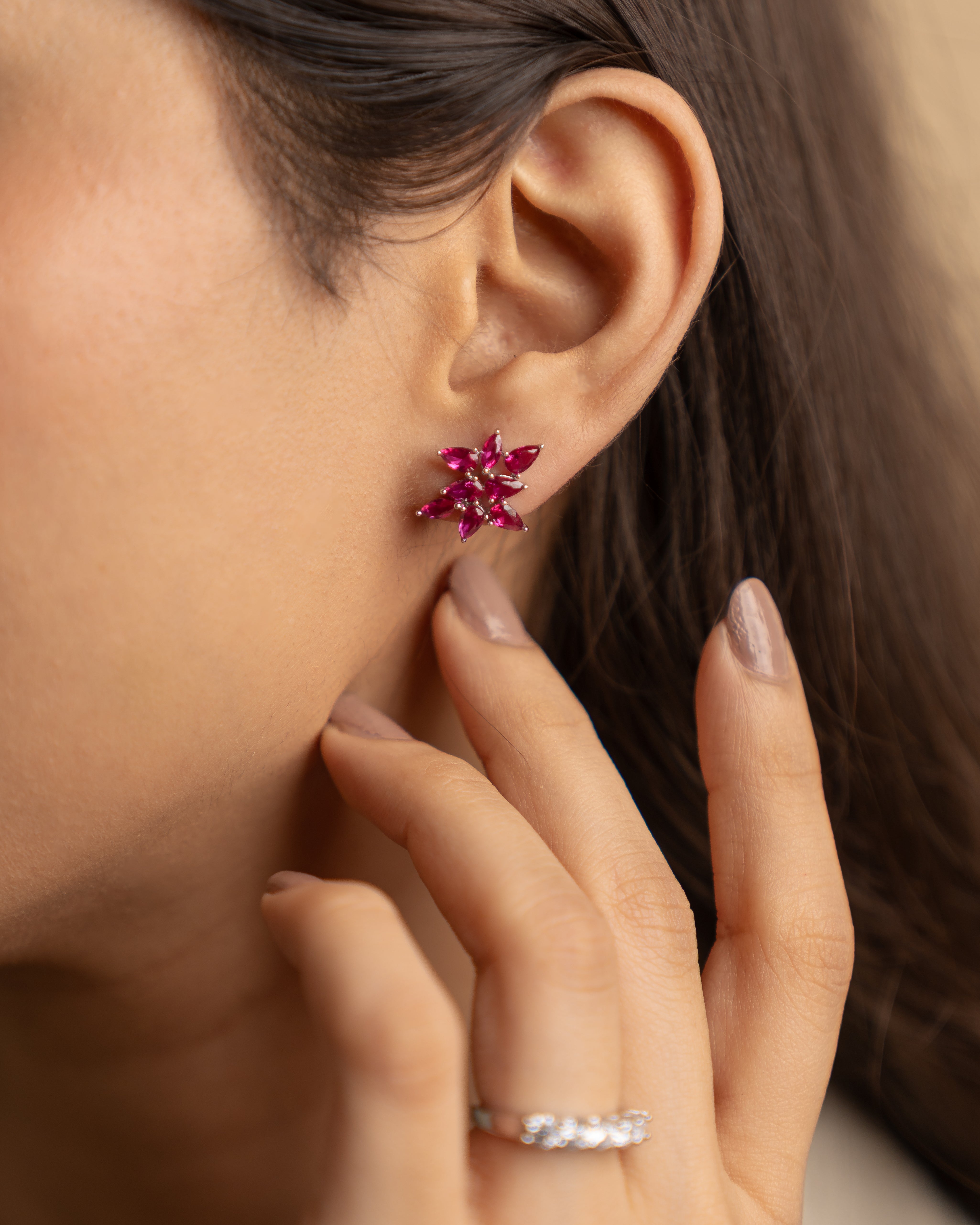 Marigold Mini Earrings - Pink