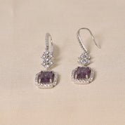Minimal Glow Earrings - Purple