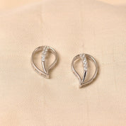 Silver Leaf Studs Earring