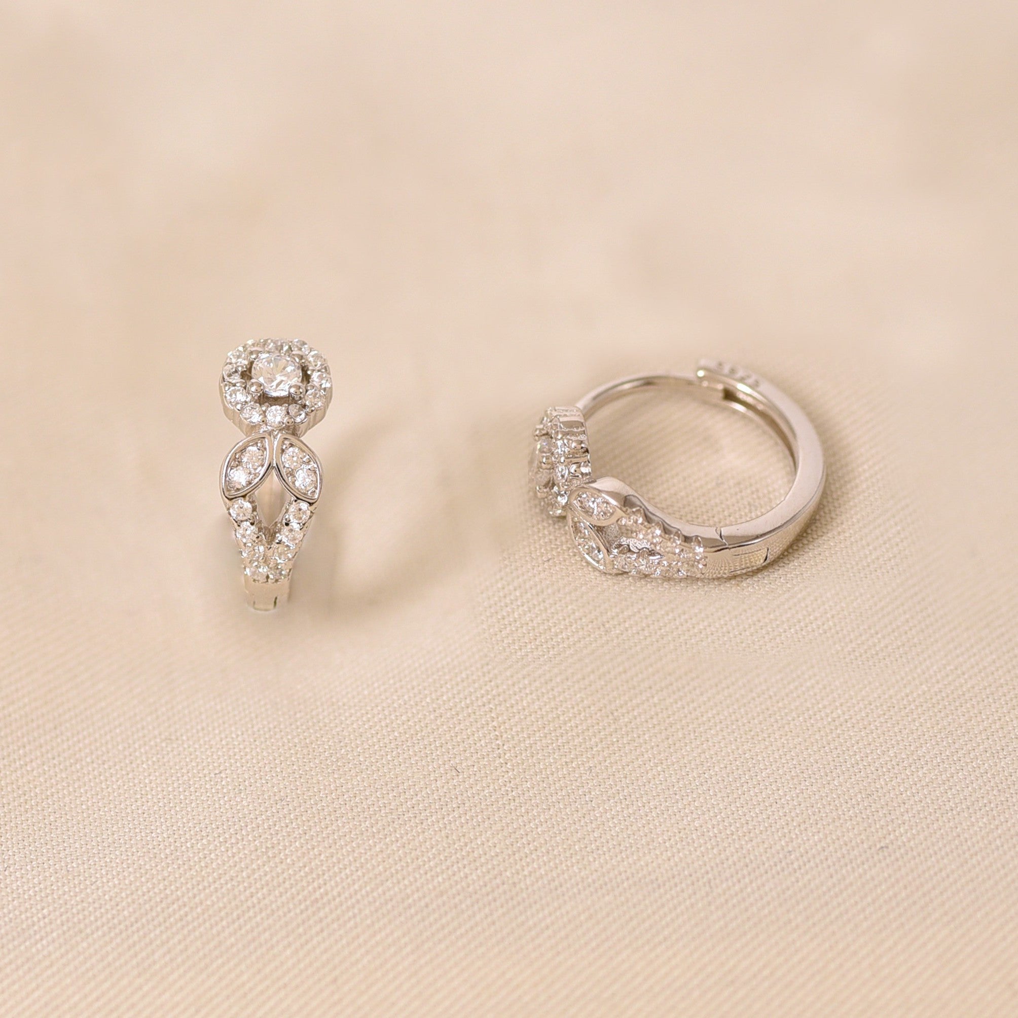 Dainty Petal Hoops Earring