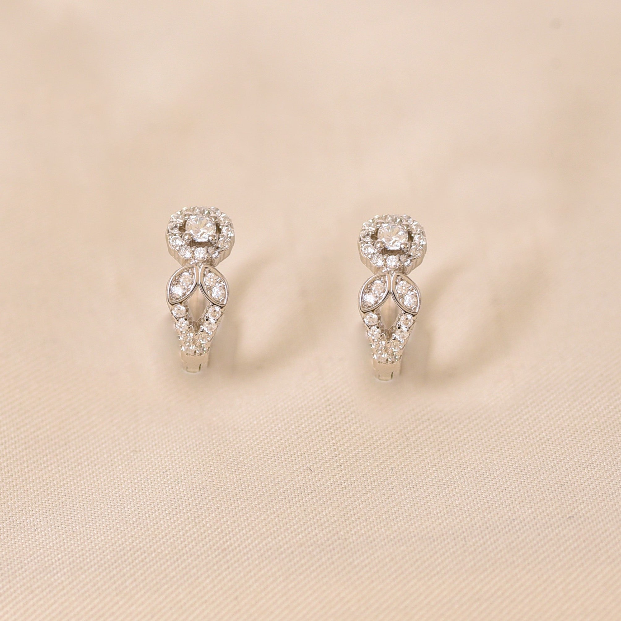 Dainty Petal Hoops Earring