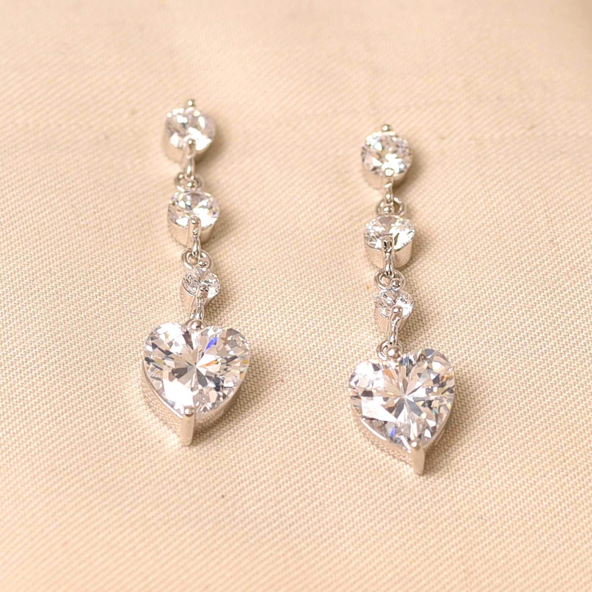 Dot Heart Drop Earring