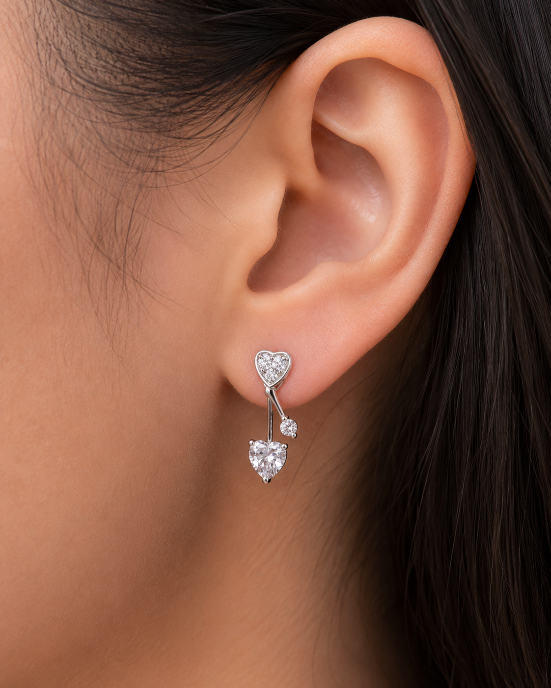 Pendulam Heart Earring