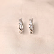 Cross Twisted Hoops Earring