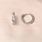 Cross Twisted Hoops Earring