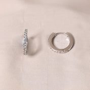 Round Diamond Hoops Earring