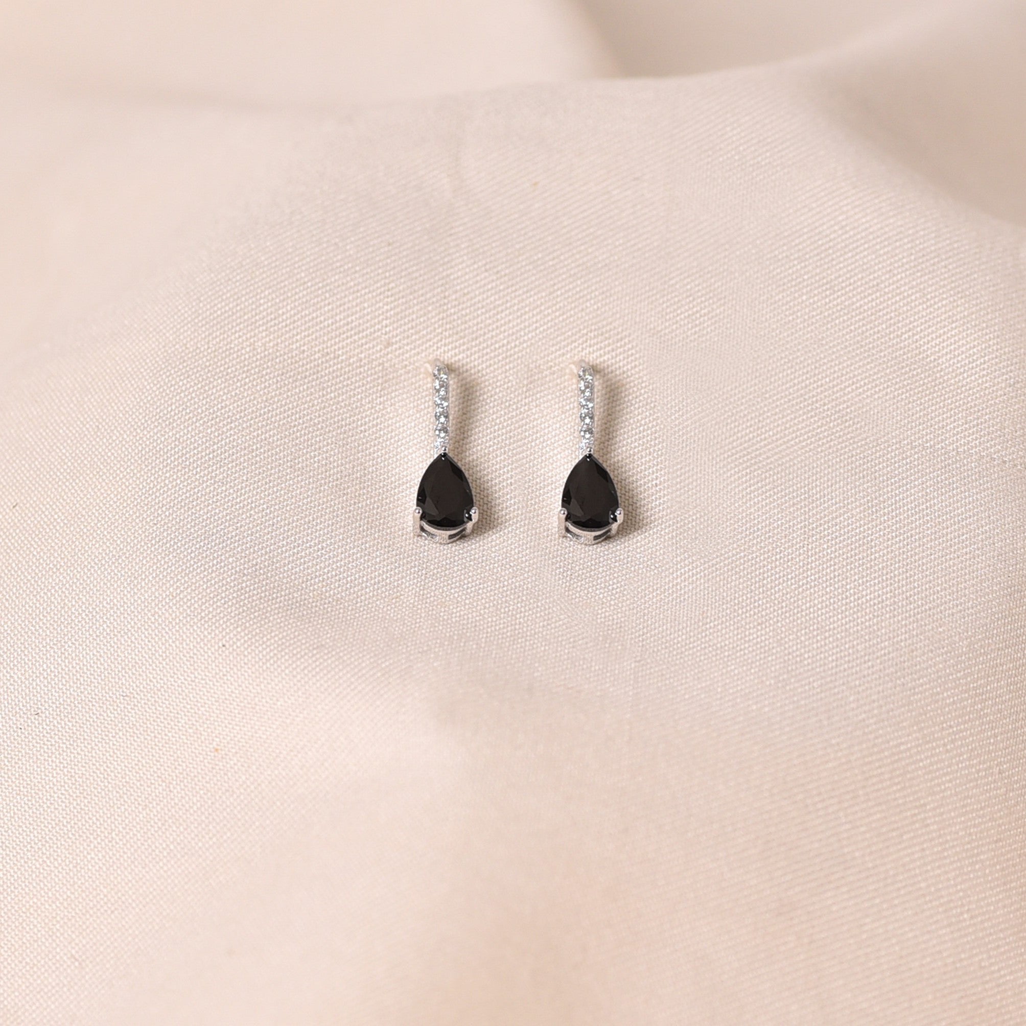 Drop Hook Earrings - Black