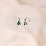 Drop Hook Earrings - Green