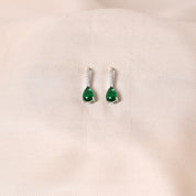 Drop Hook Earrings - Green