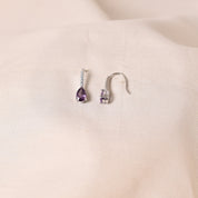 Drop Hook Earrings - Purple
