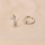 Silver Olga Round Diamond Earring