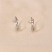 Silver Olga Round Diamond Earring