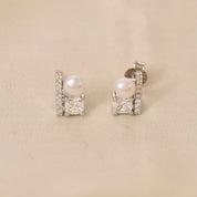 Silver Ana Pearl Earring