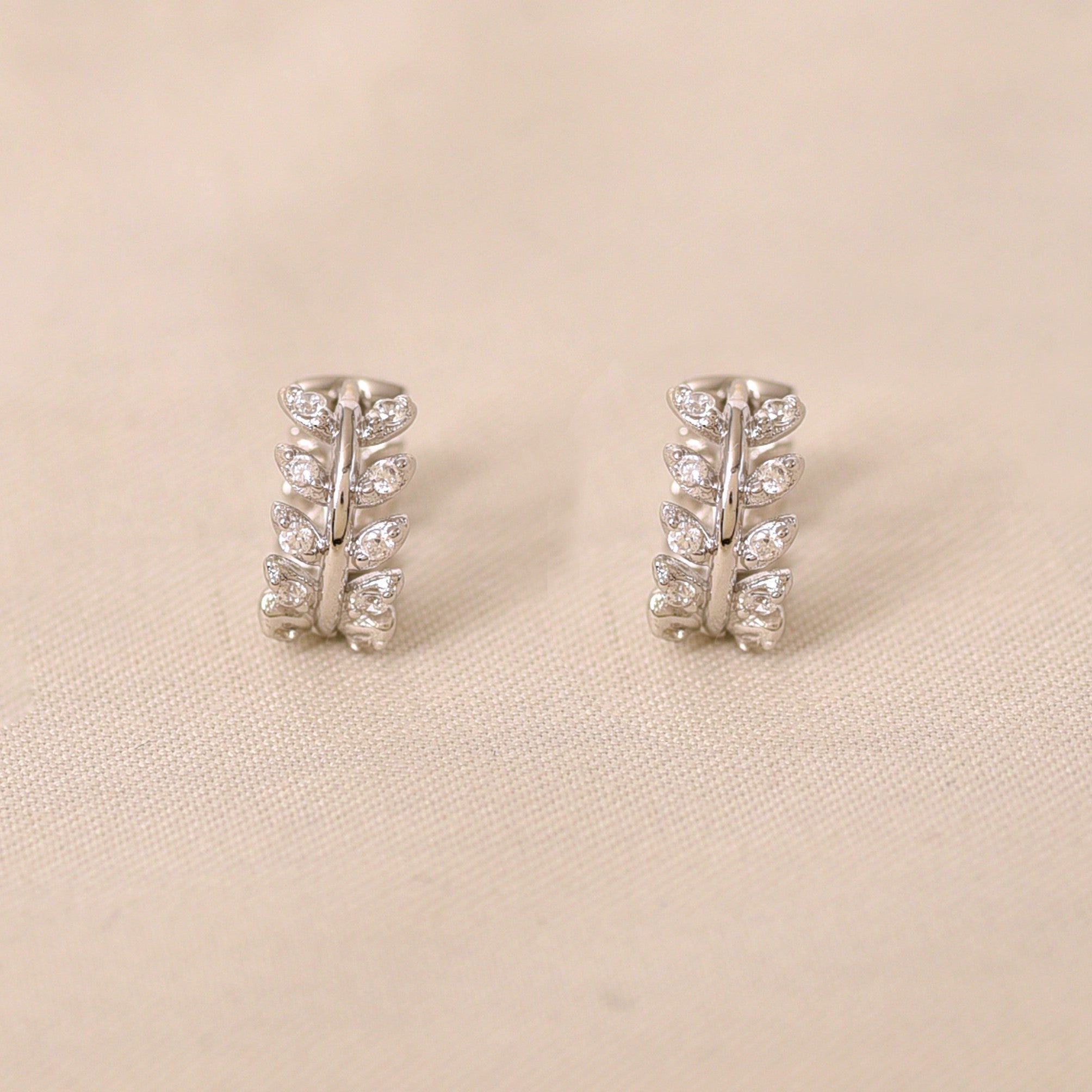 Twinkling Fern Ear Hoop Earring
