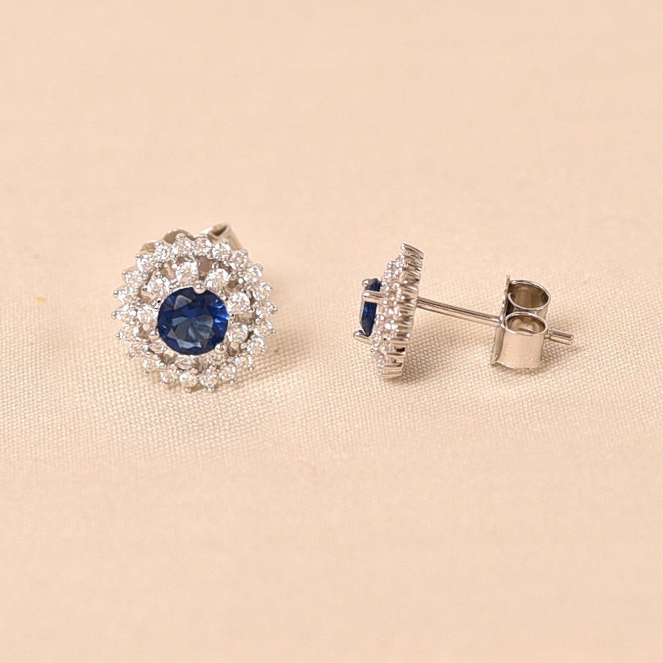 Silver Azure Studs Earring