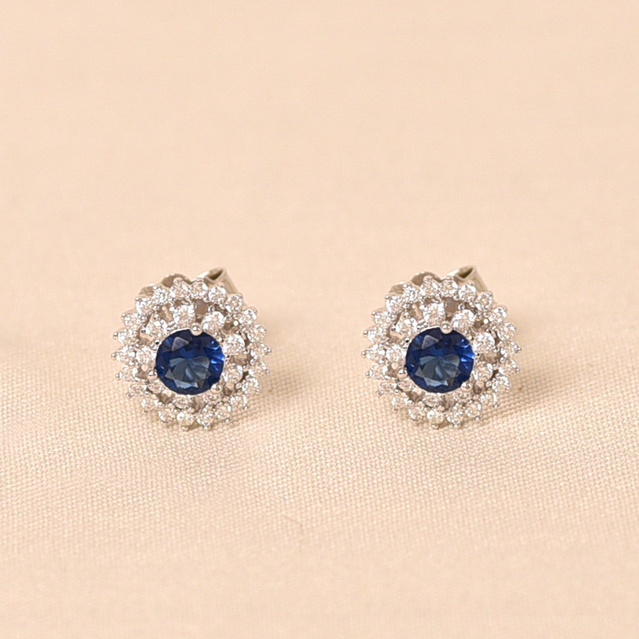 Silver Azure Studs Earring