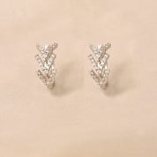 Silver Edgy Hoops Earring