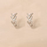 Silver Edgy Hoops Earring