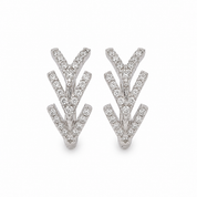 Silver Edgy Hoops Earring