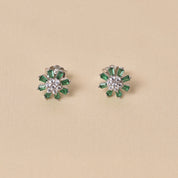 Daisy Radiant Earrings -Green