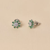 Daisy Radiant Earrings -Green