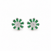Daisy Radiant Earrings -Green