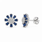 Daisy Radiant Earring - Dark Blue