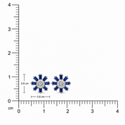 Daisy Radiant Earring - Dark Blue