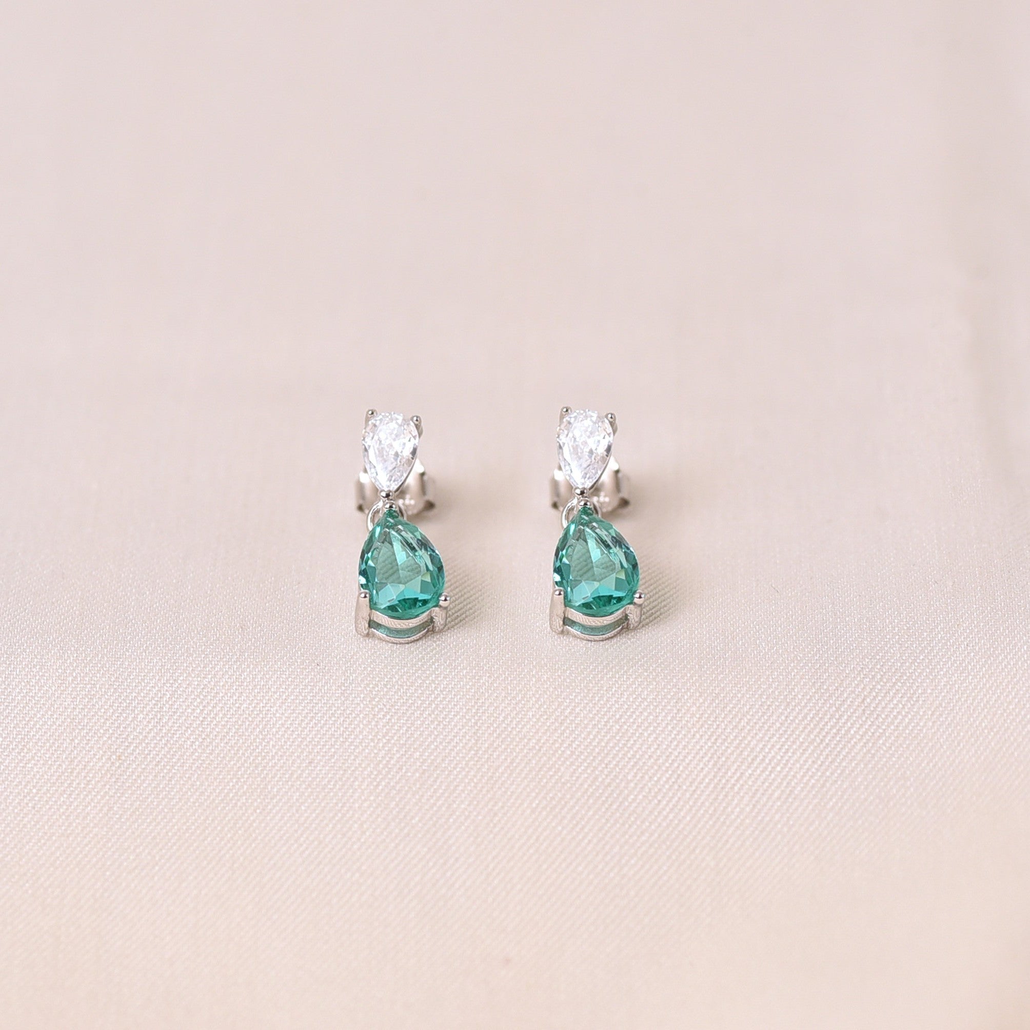 Silver Drip Earring -Turquoise