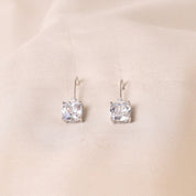 Silver Square Drop Earring