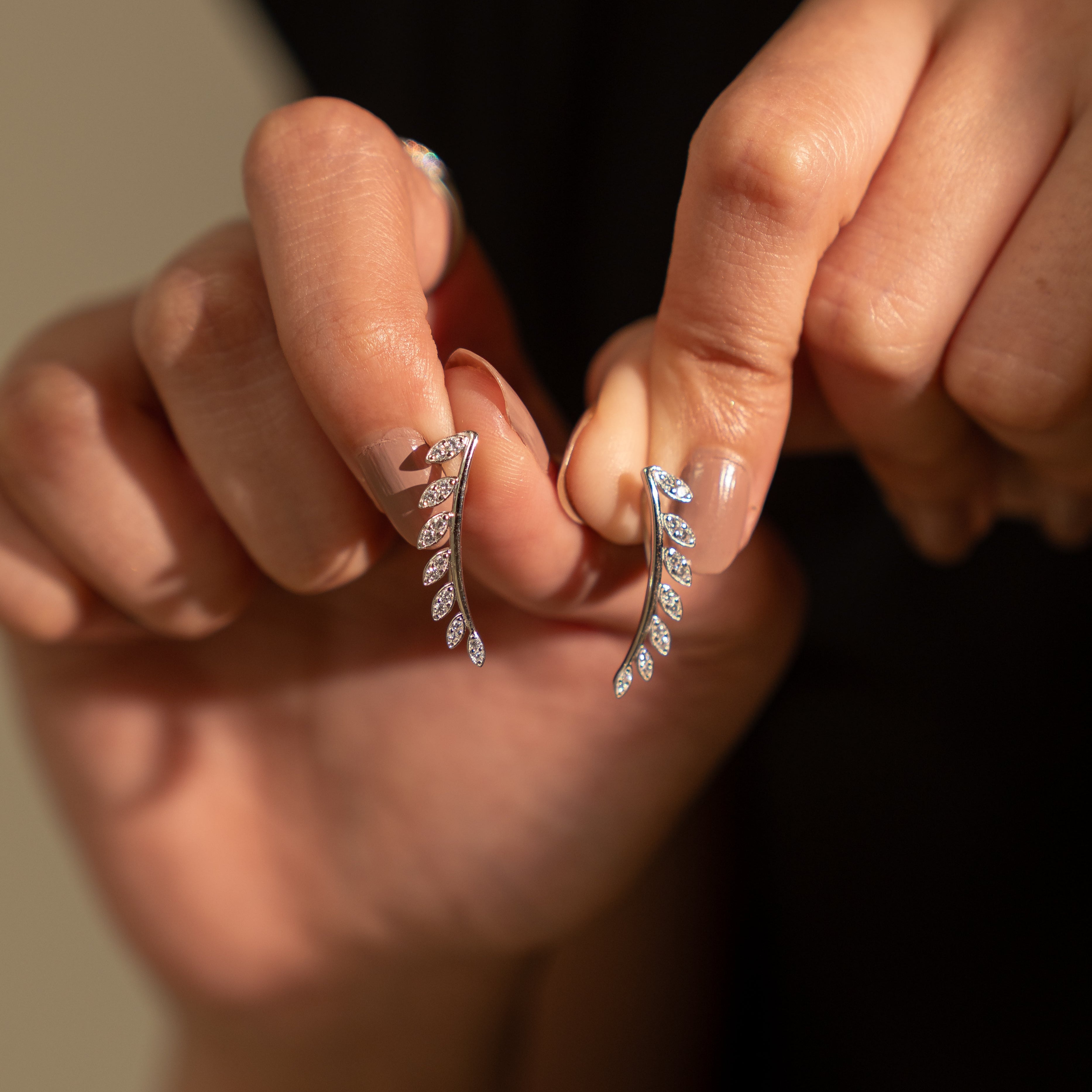 Silver Petal  Earring