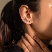 Silver Petal  Earring