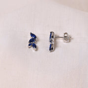 Silver Blue Wreath Earring