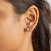 Circle in circle Hoops - White