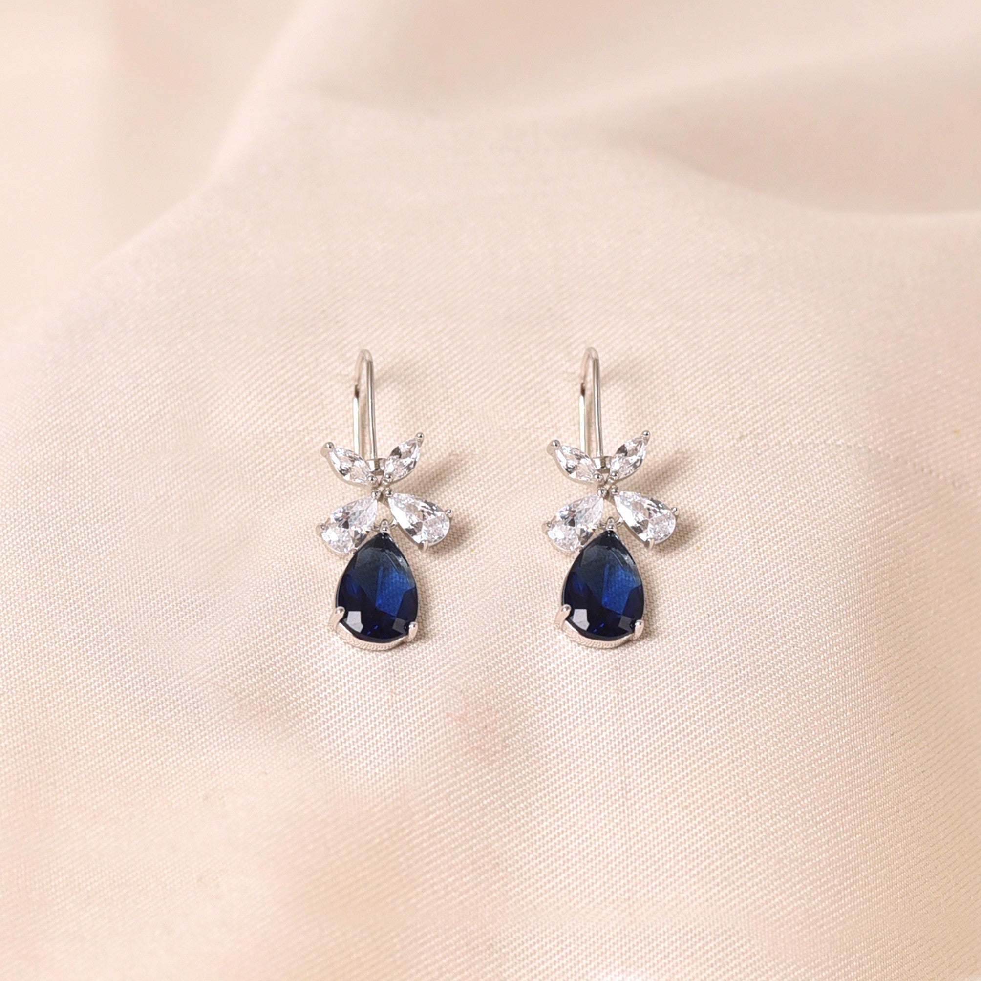 Butterfly Drop Earring -Dark Blue