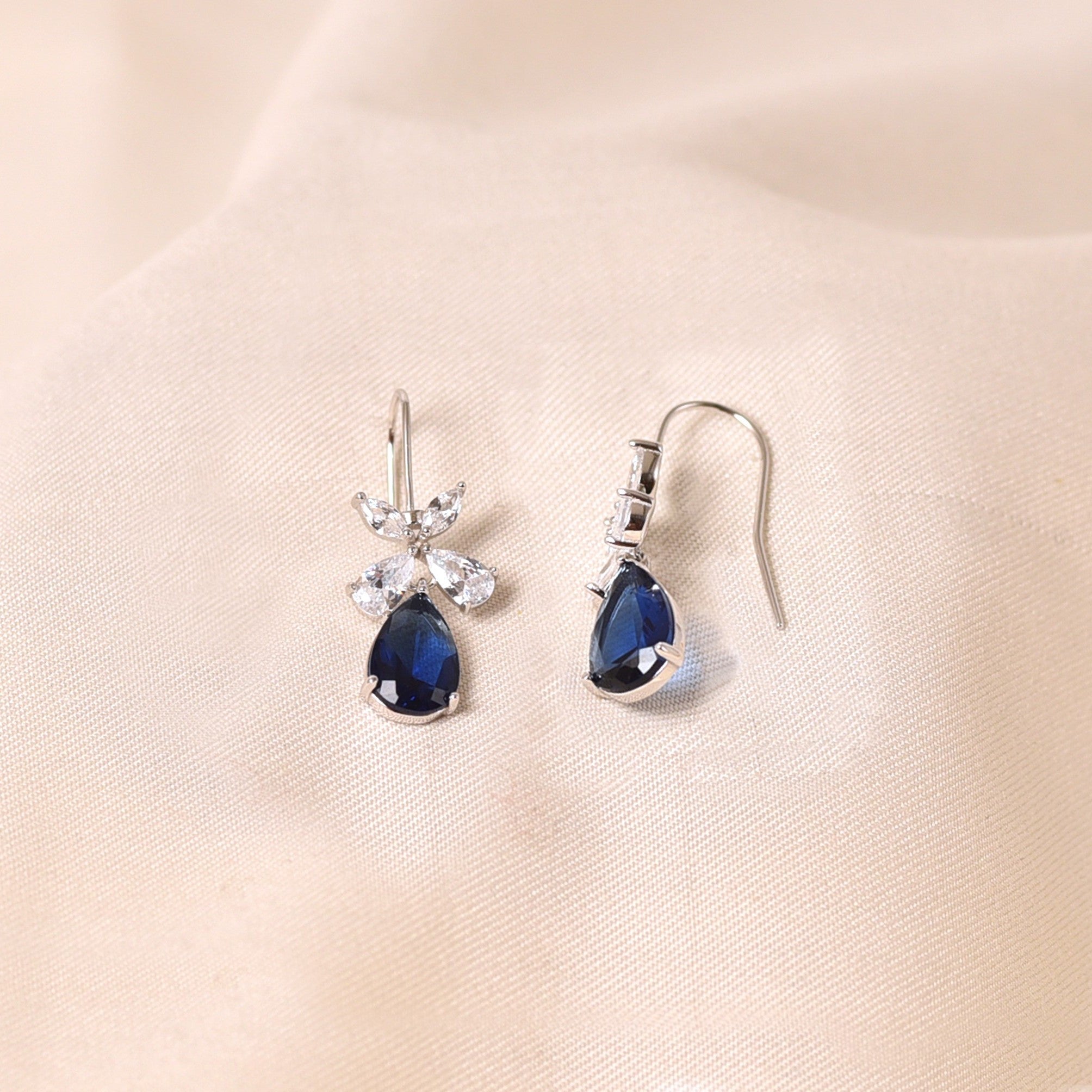 Butterfly Drop Earring -Dark Blue