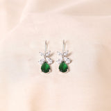 Butterfly Drop Earring -Dark Green